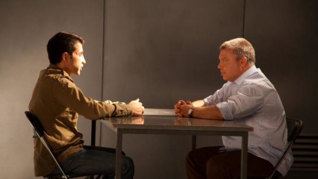 Mosab Hassan Yousef (left) in <i>The Green Prince</i>.