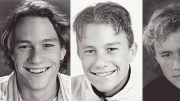 Early headshots of Heath Ledger, who won the best supporting actor Oscar in Hollywood today.
