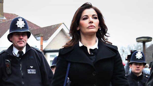 Nigella Lawson arriving at Isleworth Crown Court in London during the trial of her assistants in December.