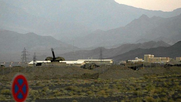 In this file picture an anti-aircraft gun position is seen at Iran's nuclear enrichment facility in Natanz, Iran.