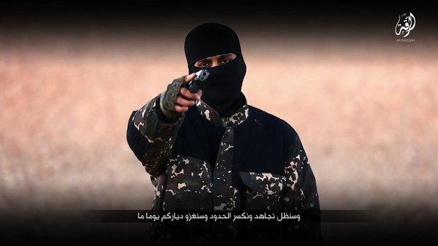 The militant being called the new 'Jihadi John' in a video from Islamic State. An IS militant has reportedly executed his mother after she tried to convince him to leave the Islamist group in Raqqa, Syria.