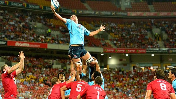 Stalwart: Kane Douglas is one of only three Tahs forwards to last in the run-on side.
