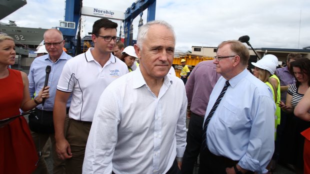 Senator Ian Macdonald with Prime Minister Malcolm Turnbull in Cairns during the federal election campaign.