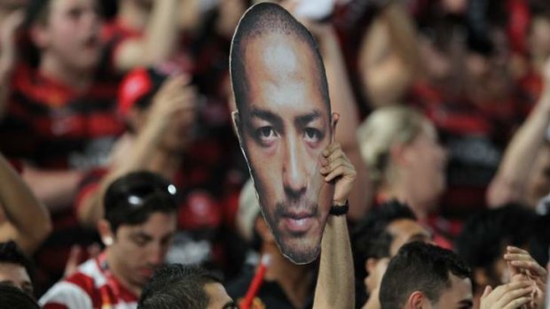 Face of a club: Ono became a favourite of the Red and Black Bloc after signing for the Wanderers' inaugural season.