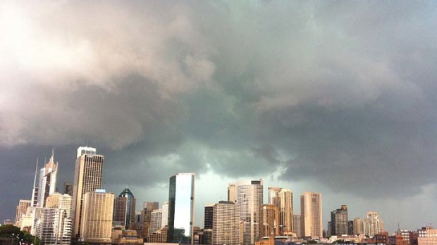 Severe storms ... Sydney received a deluge of rain yesterday.