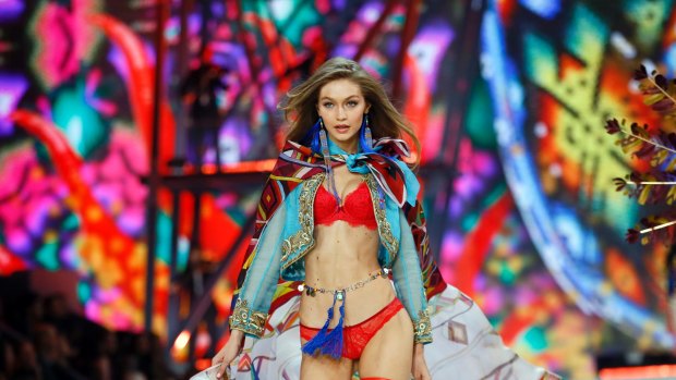 Tumultous times for the apparel maker: Model Gigi Hadid at last year's Victoria's Secret Fashion Show in Paris. She just pulled out of this year's show.