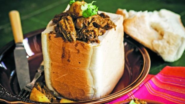 Spicy: There is lamb but no rabbit in this South African Bunny Chow curry.