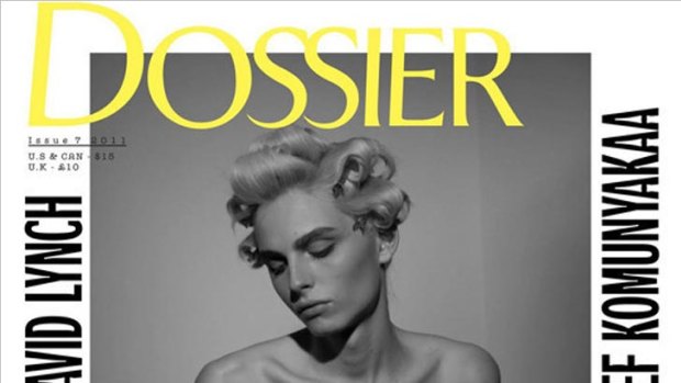 Melbourne model Andrej Pejic Dossier cover, uncensored.