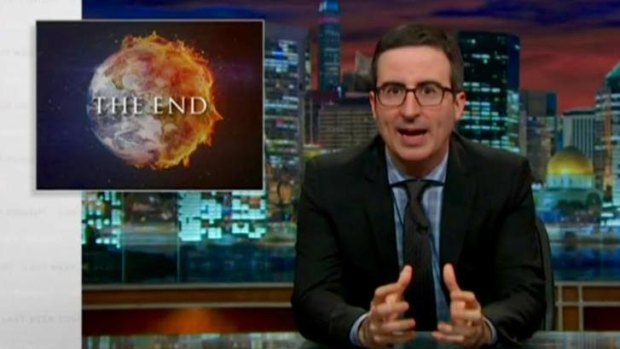 End times: <i>Last Week Tonight</i> host John Oliver has made a video with Martin Sheen - exploring humanity's achievements and embarrassments - to be played on doomsday.