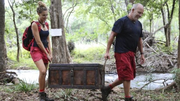 Jungle fever: Laura Dundovic and Andrew Daddo in <i>I'm a Celebrity ... Get Me Out of Here!</i>.