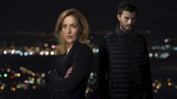 Hunter and the hunted: Gillian Anderson and Jamie Dornan star in <i>The Fall</i>.