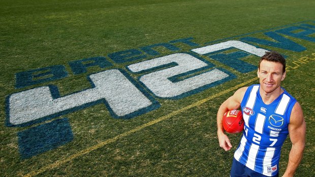 Record-breaker: Brent Harvey of the Kangaroos will play his 427th game this weekend.