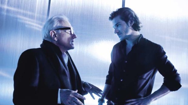 Vision ... director Martin Scorsese talks with actor Gaspard Ulliel at the campaign shoot for Bleu de Chanel, which was the second-highest-selling men's fragrance between January and October this year.