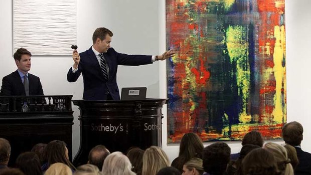 Clapton's coup ... Gerhard Richter's Abstraktes Bild (809-4) being auctioned at Sotheby's.