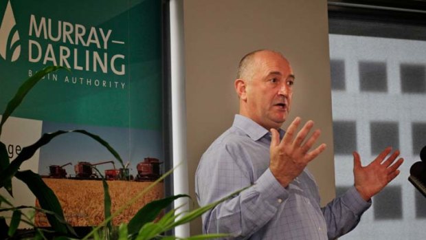 Craig Knowles, chairman of the Murray-Darling Basin Authority, releases the draft plan.