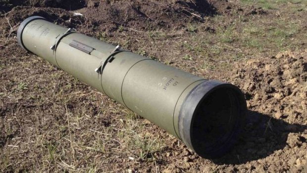 A tube of an anti-tank guided missile.
