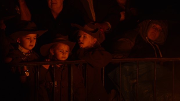 The young and old gathered to remember at the Shrine.