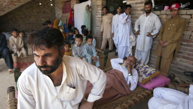 Muhammad Salim and his extended family are taking refuge in the village of Bakar in Swabi.