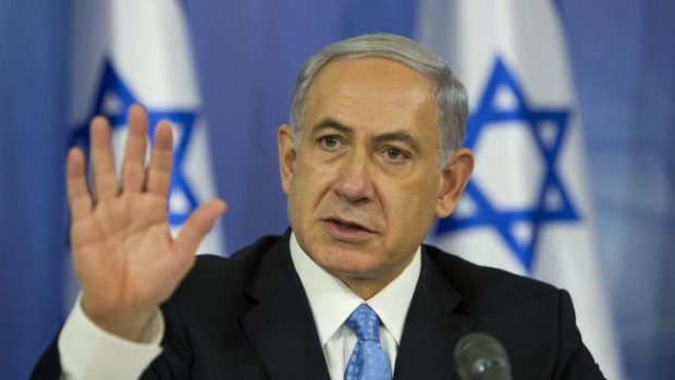 Israeli Prime Minister Benjamin Netanyahu speaks to the media during a press conference in Tel Aviv on Saturday. 