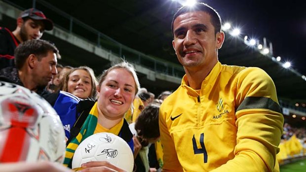 Tim Cahill: the Socceroos star was delighted to have the road named after him.
