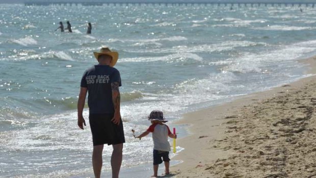 Beaches, such as here in Port Melbourne, should soon get busier as the mercury increases.