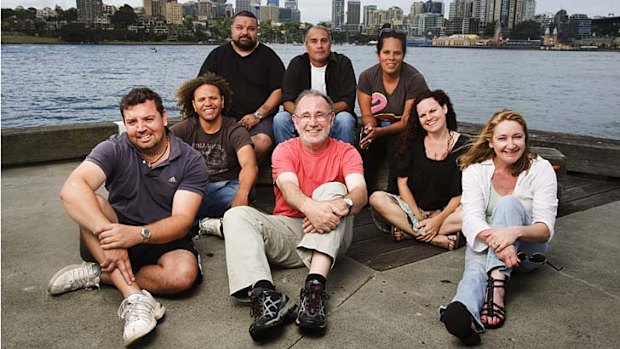 Spotlight on Redfern &#8230; Jimmy McGovern, centre, meeting Aboriginal scriptwriters in 2010.