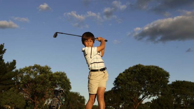 The next Tiger? ... Melbourne golfing prodigy Karl Vilips.