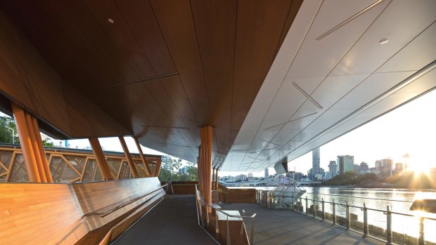Flood damage in Brisbane in 2011 led to Aurecon's design of a ferry terminal gangway with a flotation chamber that develops buoyancy as water rises.