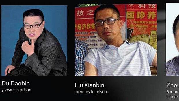 The three Chinese dissidents accusing Cisco of aiding and abetting their imprisonment and torture.