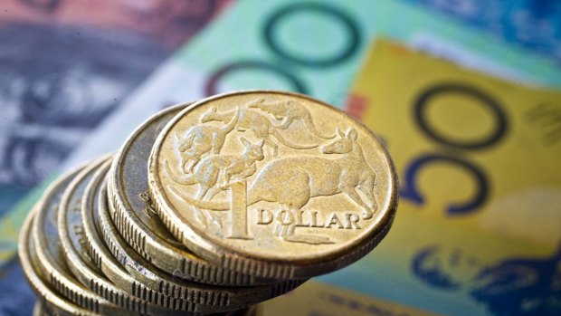 The Australian dollar fell as low as 79.95 US cents, its lowest mark since July 2009.