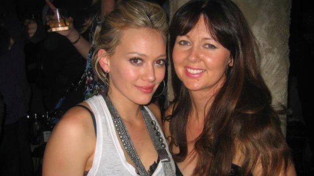Dana with Hilary Duff.