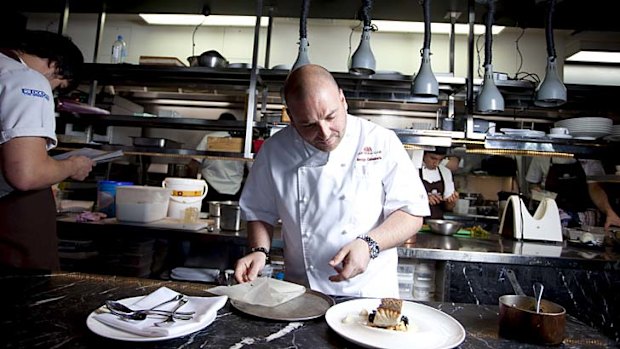 Stop Press: George Calombaris in his restaurant.