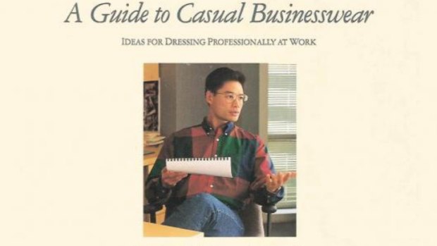 The Levi's brochure from the 1990s that was circulated to businesses in the US and used as a "How to guide" for casual Friday.