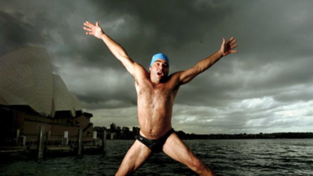 Fearless . . . Adam Wilson will lead 800 swimmers into the harbour tomorrow.