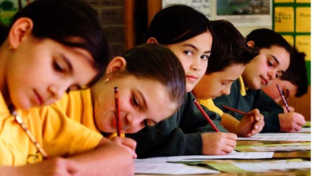 Pressure: The results of this Year 5 test could now make or break entry into independent and Catholic schools.