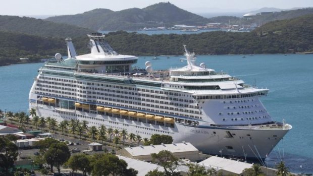 Passengers hit by gastro bug ... The Royal Caribbean International's Explorer of the Seas sits docked at Charlotte Amalie Harbour in St. Thomas, US Virgin Islands.