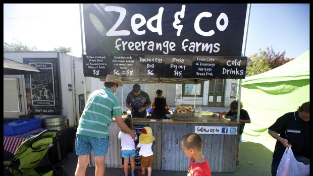The Zed & Co Freerange Farms stall at Talbot market.