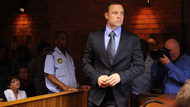 Oscar Pistorius appears on day three of his bail hearing.