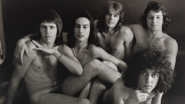 A photo of the band Sherbet from 1974 featuring in <i>Bare: Degrees of undress</i> at the National Portrait Gallery.