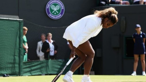 Staggering: Serena Williams and her sister Venus could barely win a point.