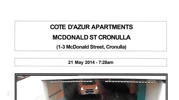 Glen McNamara's boat leaves his Cronulla apartment block on the morning of May 21, 2014.