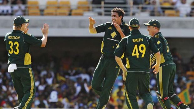 Contender ... Mitchell Starc put himself in the frame for Ashes selection.