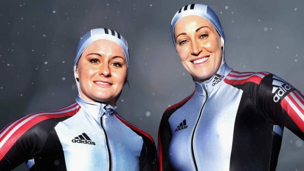 Astrid Radjenovic (left) and Jana Pittman are happy to have qualified for Sochi in their bobsled event.
