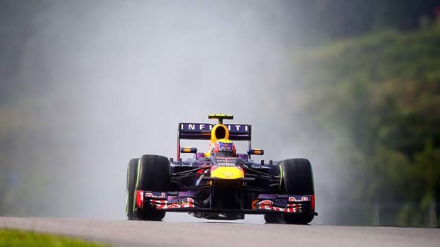 Mark Webber during qualifying for the Malaysian Grand Prix.