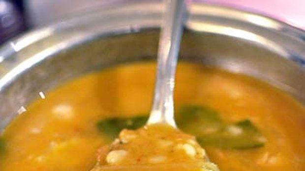 Alaca corba ... a green-lentil and pearl barley soup