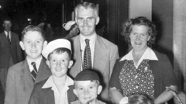 Dynamic dynasty &#8230; Don Kirby with his family at the Royal Easter Show in 1951; above, with his wife, Jean, and in 1988.