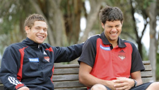 Leroy Jetta and Paddy Ryder played junior football together, arrived at Essendon one year apart, and any day now will become parents.