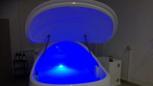 The floatation tank at Beyond Rest in Perth.