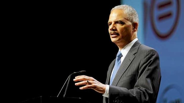 US Attorney General Eric Holder addresses the National Urban League conference in Philadelphia.