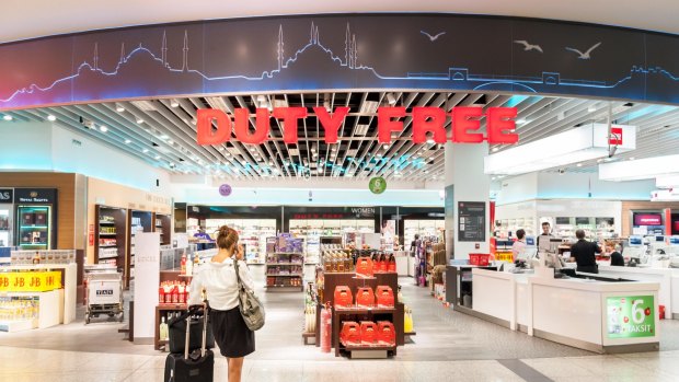 Passengers must walk through the duty free section.